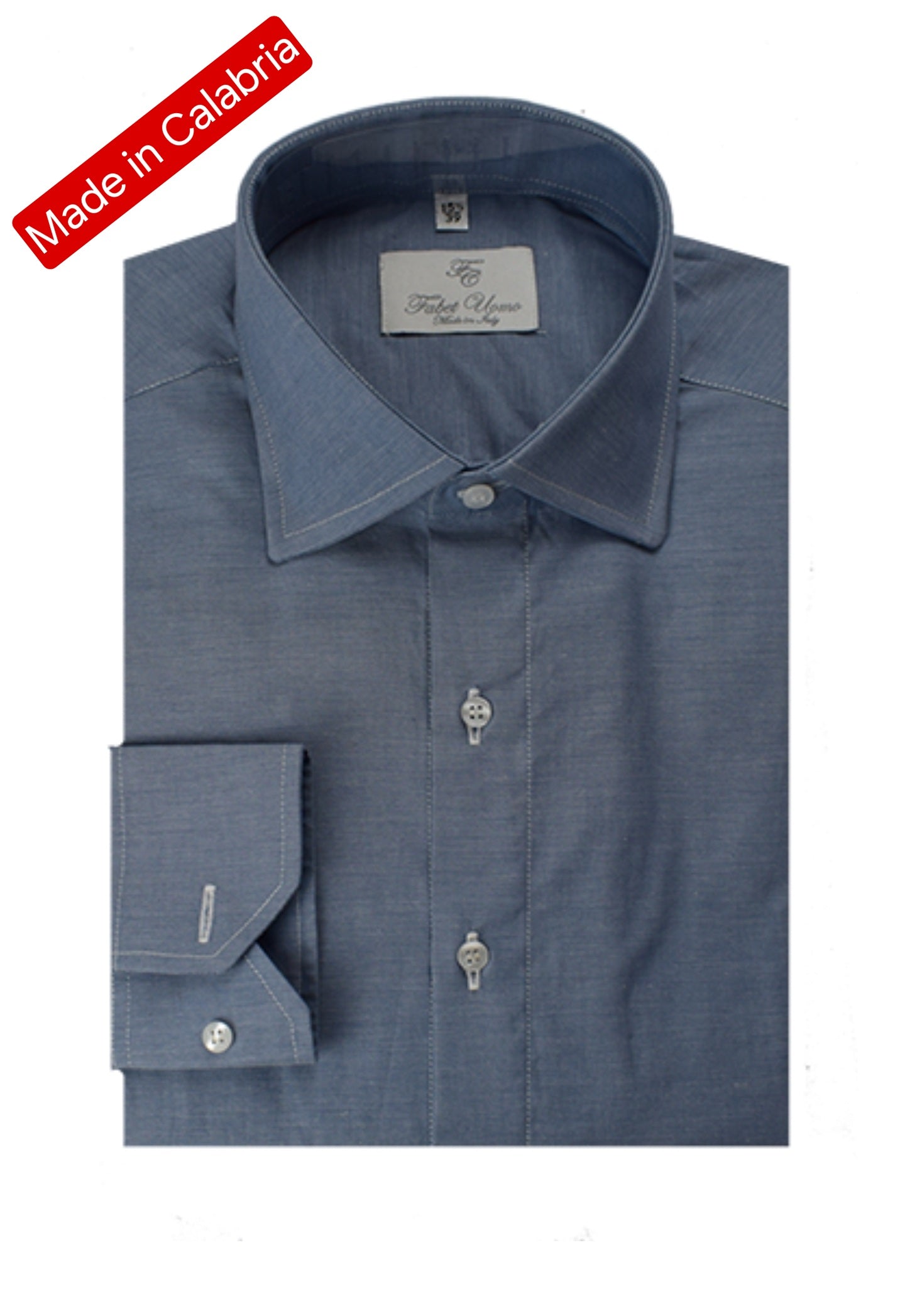 Fabet Uomo - Camicia Denim Look Stretch