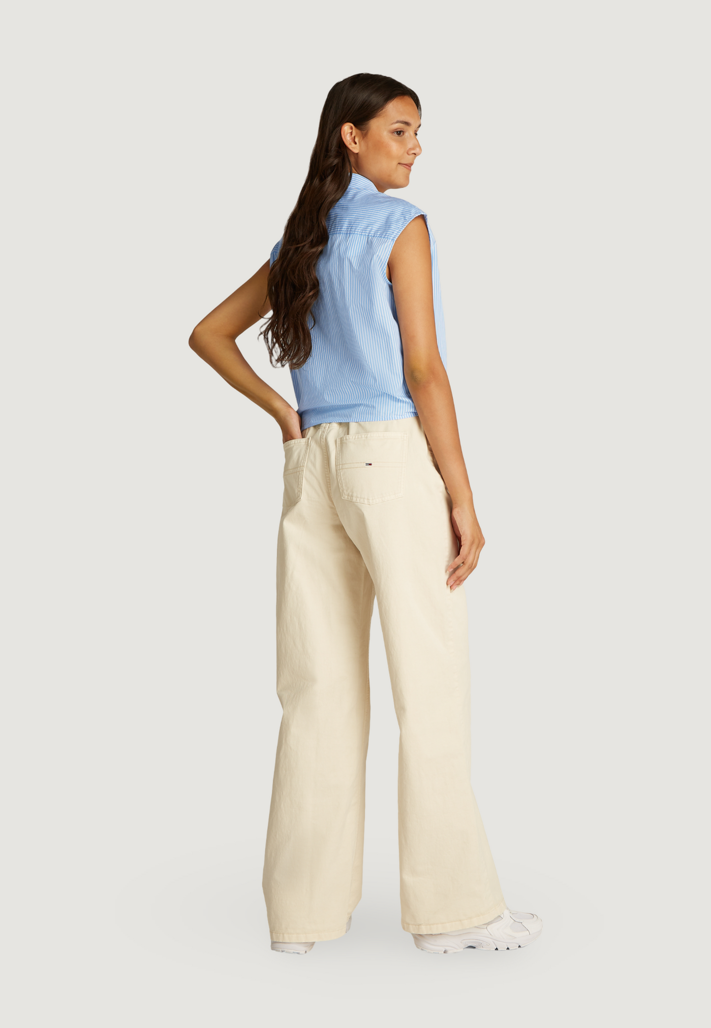 Tommy Hilfiger Jeans - Camicia crop in popeline - DW0DW20291C12