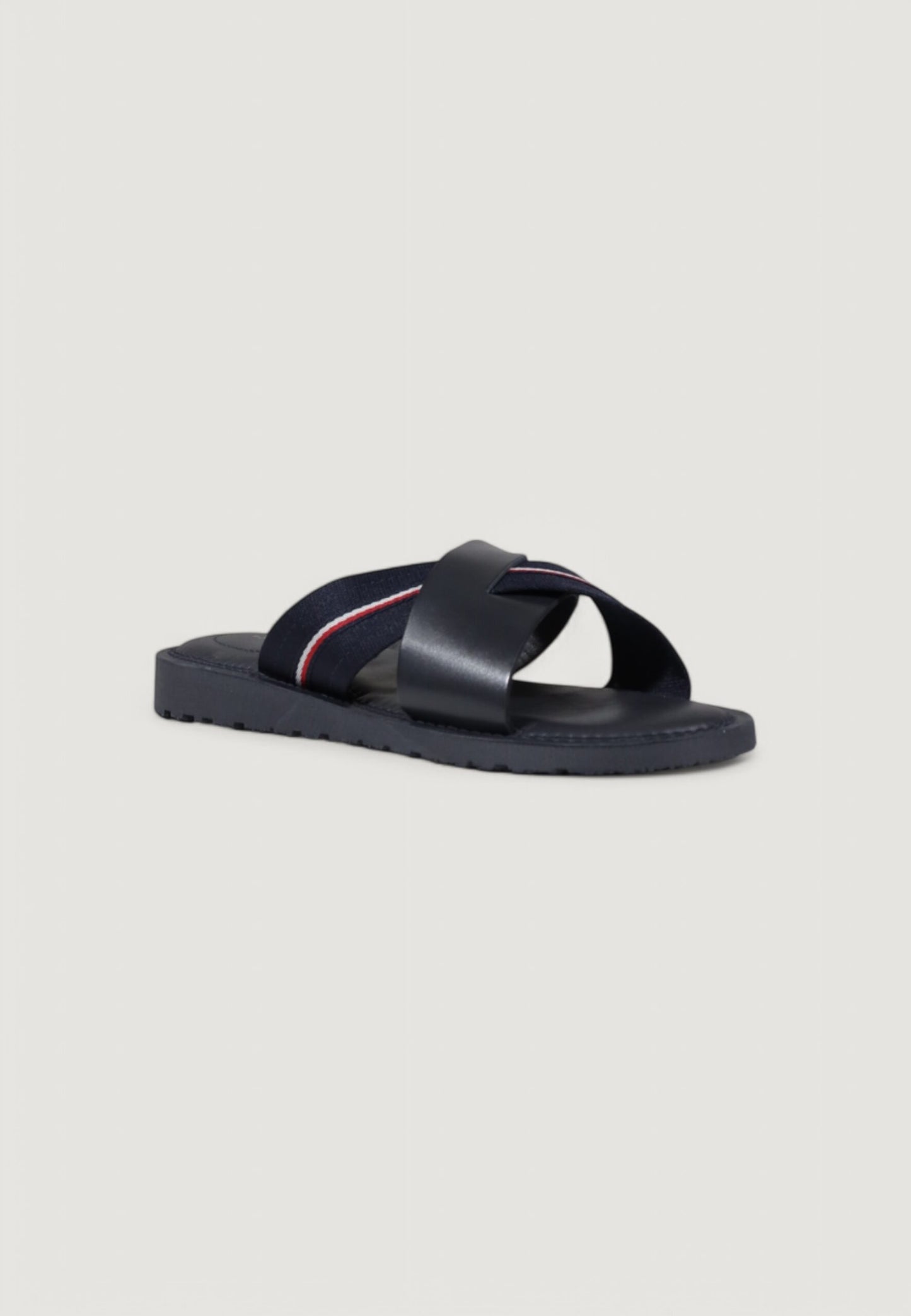 Tommy Hilfiger - Sandali in pelle con suola antiscivolo - FM0FM05415DW5
