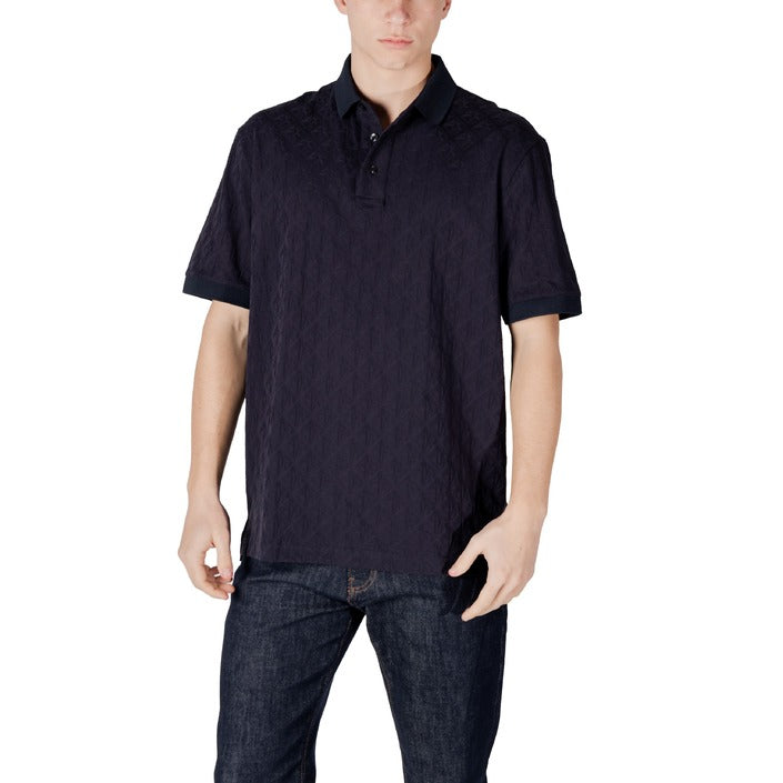 Armani Exchange - Polo regular fit con logo allover tono su tono - XM000219AF10337UB101