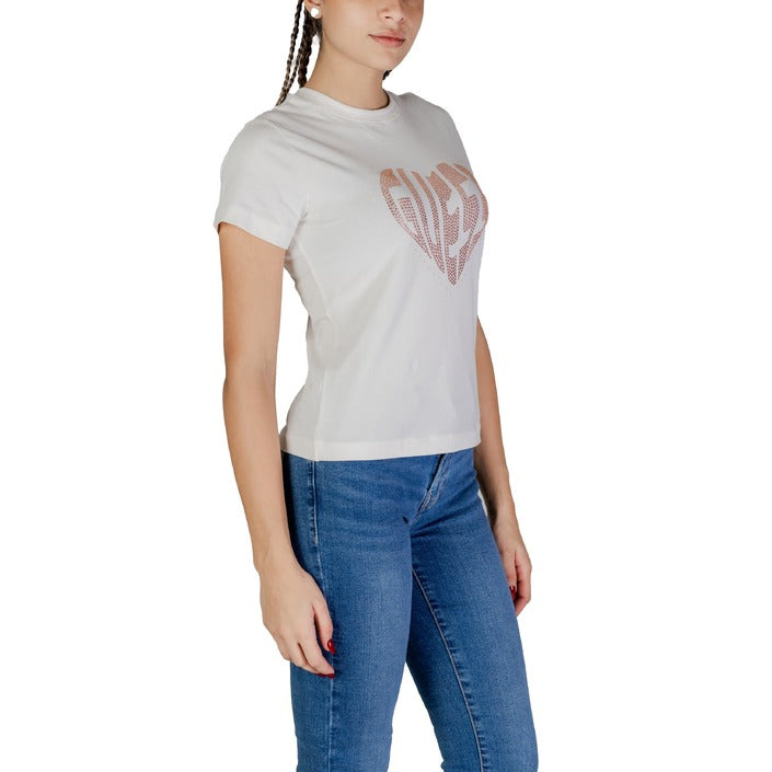 Guess Active - T-shirt logo con strass - V5RI08J1314