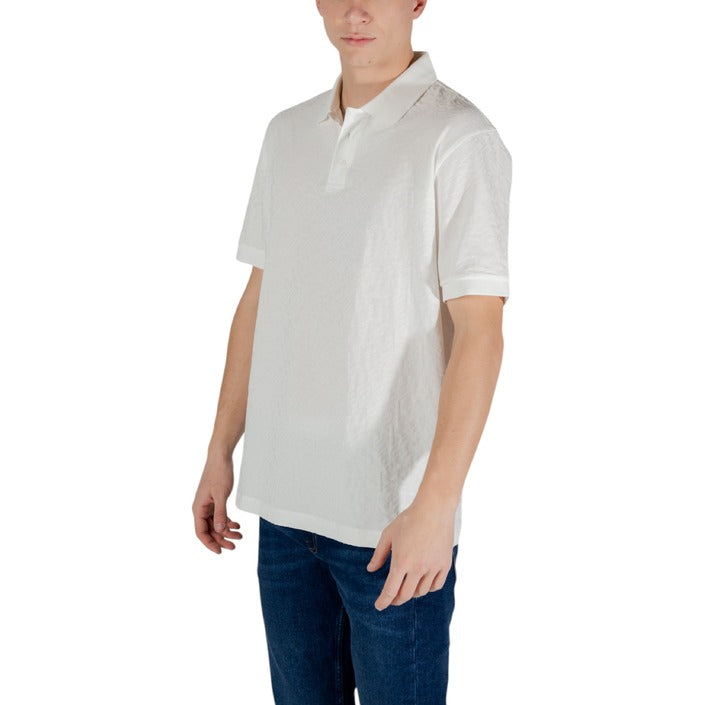 Armani Exchange - Polo regular fit con logo allover tono su tono - XM000219AF10337U0009
