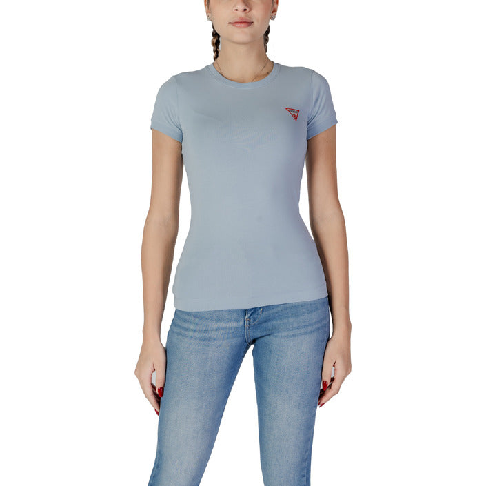 Guess - T-shirt stretch logo piccolo triangolo - W2YI44J1314