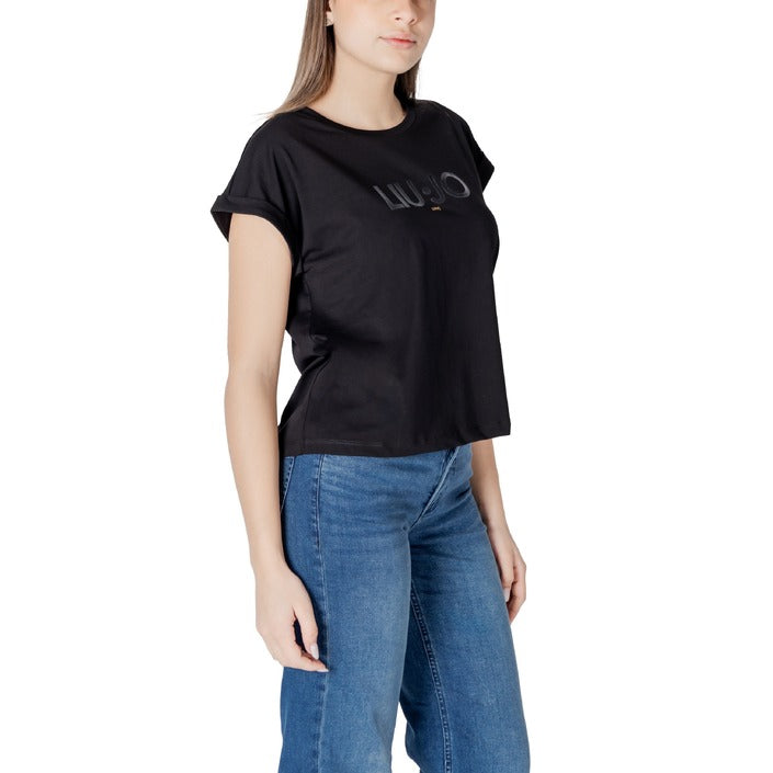 Liu Jo - T-shirt in cotone con logo - TA5181JS003W9415