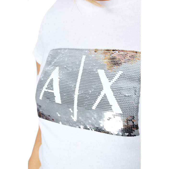 Armani Exchange - T-shirt slim fit con logo con strass - 8NYTDLYJ73Z6110 / 8NYTDLYJ73Z6231