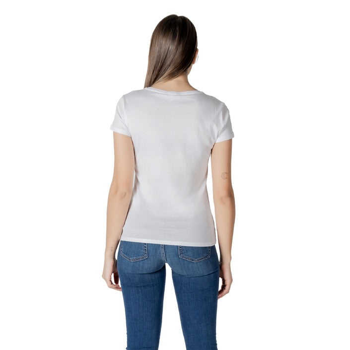 Liu Jo - T-shirt with print and rhinestones - WA5362JS923M9568 / WA5362JS923M9570
