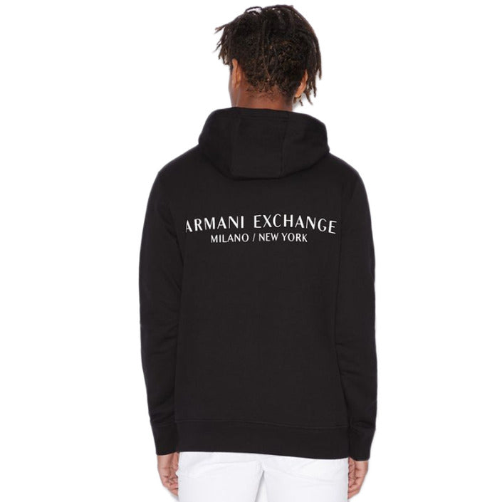 Armani Exchange - Felpa con cappuccio in cotone French Terry con logo - 8NZM94ZJKRZ1200