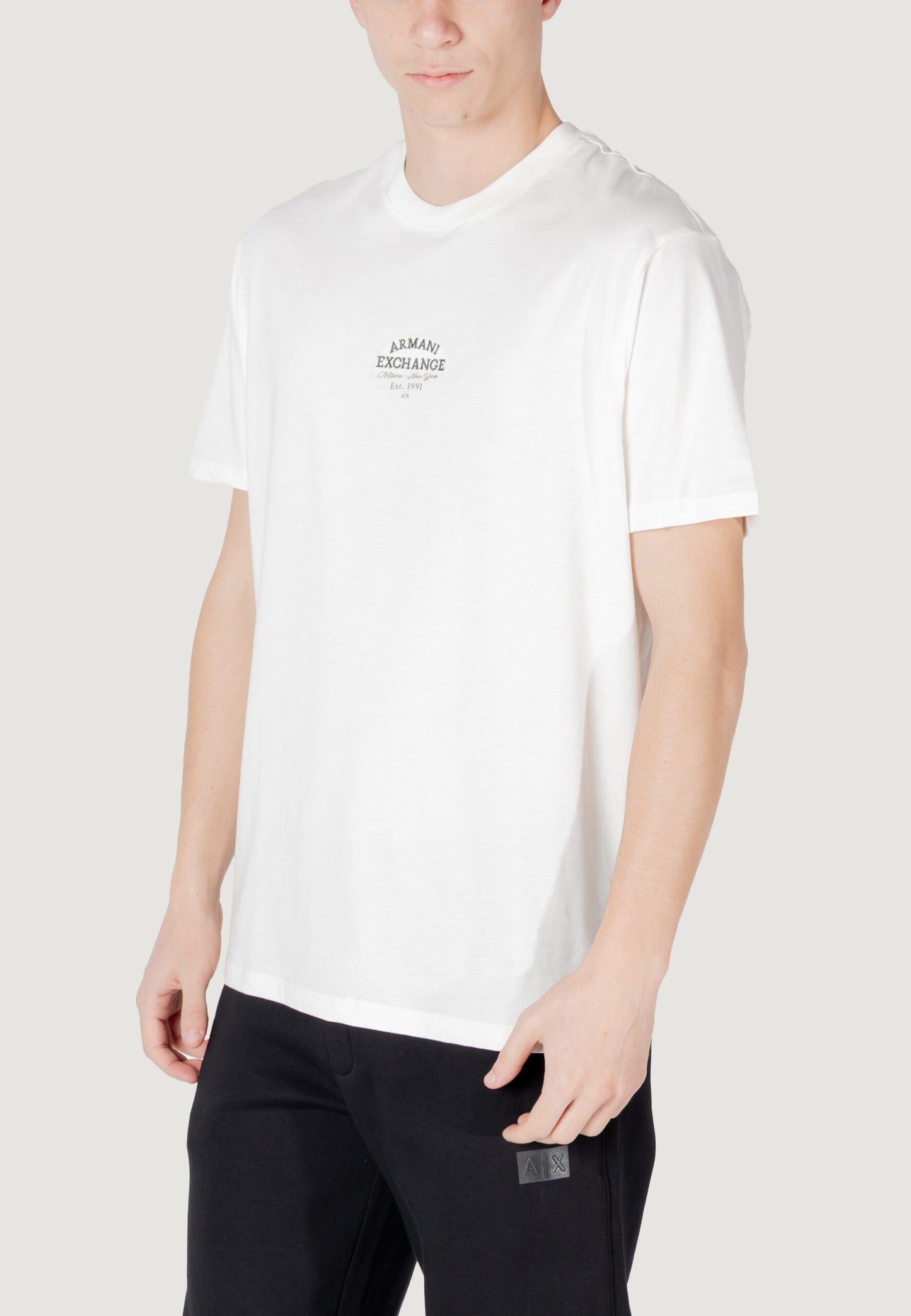 Armani Exchange - T-shirt regular fit in cotone con logo - XM000761AF12308U0009