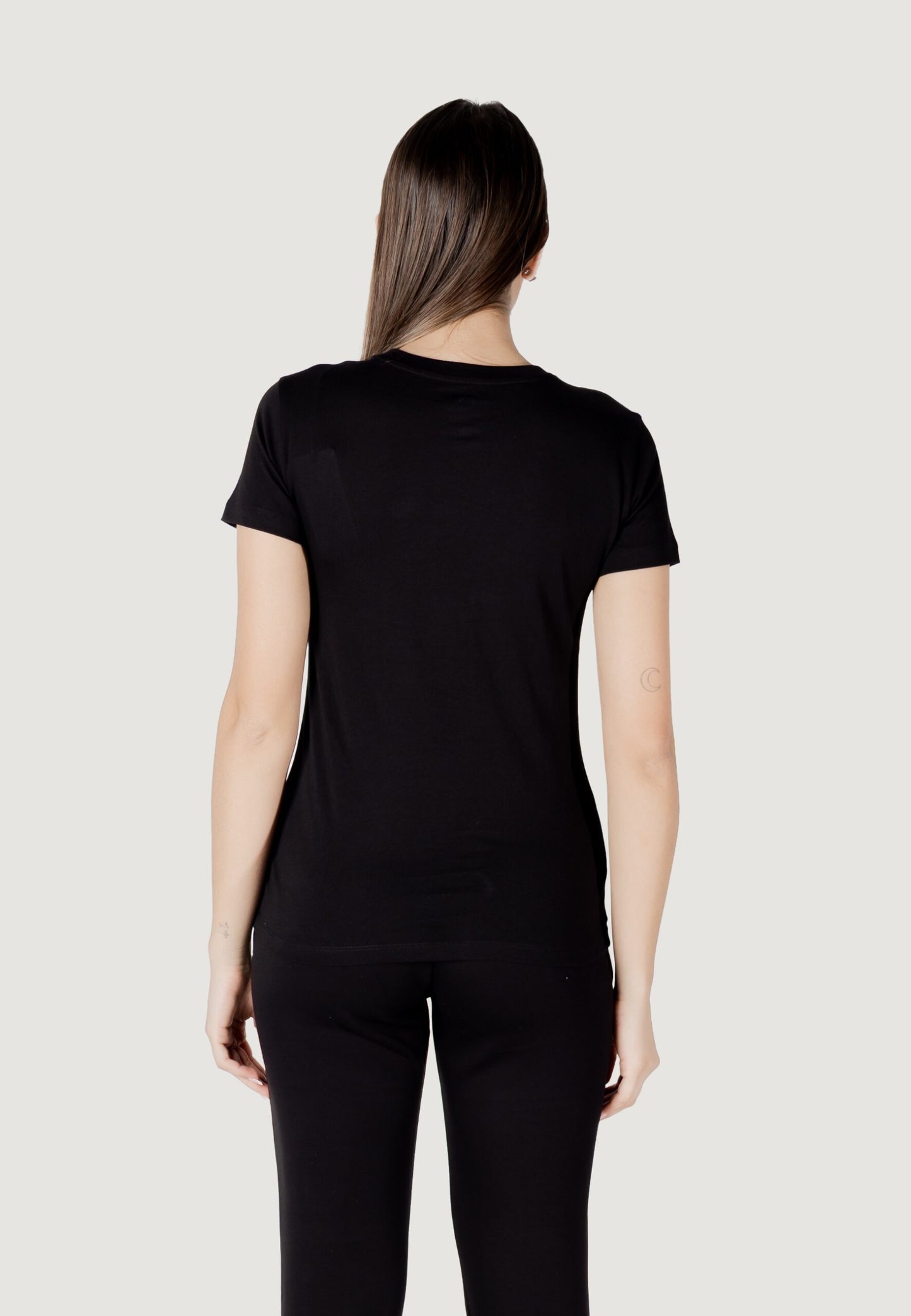Armani Exchange - T-shirt regular fit con logo glitter ASV - XW000109AF10359UC001 / XW000109AF10359U0002