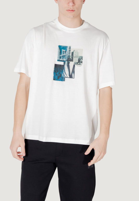 Armani Exchange - T-shirt regular fit con stampa fotografica - XM000269AF12112U0009