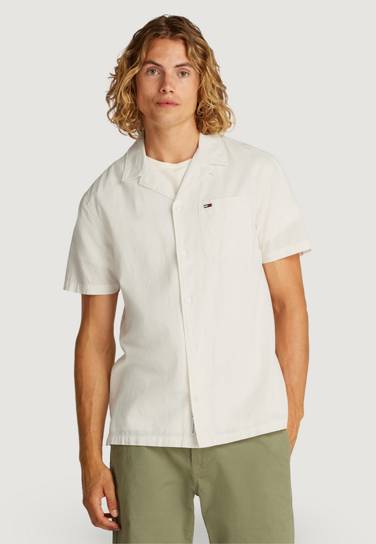 Tommy Hilfiger Jeans - Camicia regular fit in misto lino - DM0DM20895YBL