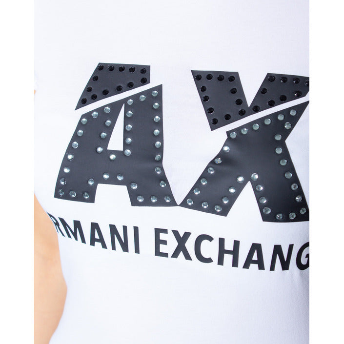 Armani Exchange - T-shirt slim fit con logo con strass - 8NYT86Y8C7Z1000 / 8NYT86Y8C7Z1200