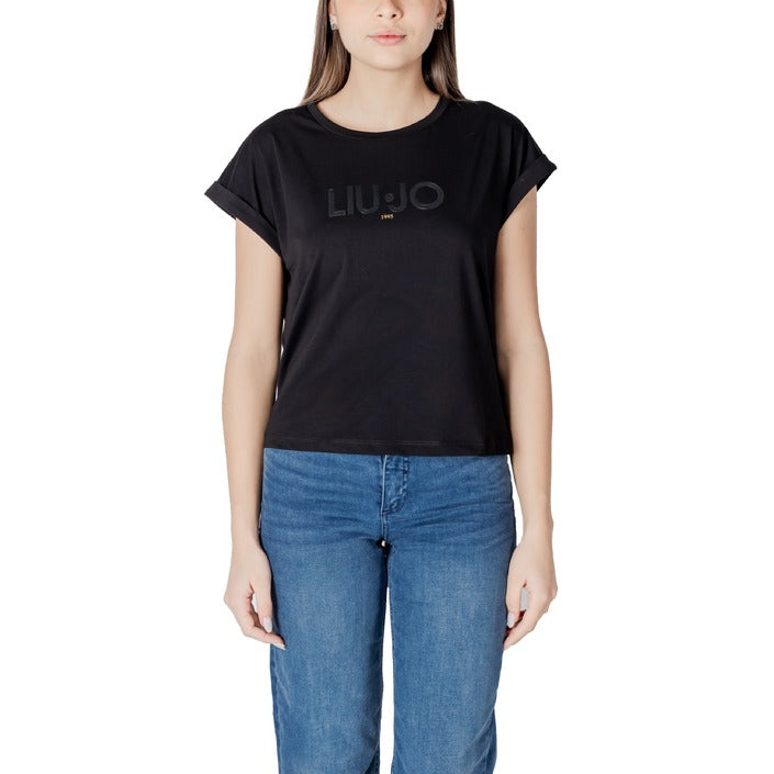 Liu Jo - T-shirt in cotone con logo - TA5181JS003W9415