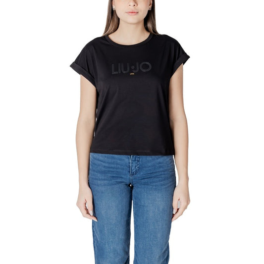 Liu Jo - T-shirt in cotone con logo - TA5181JS003W9415