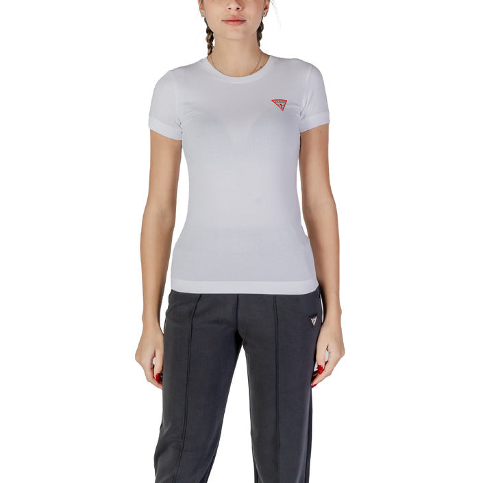Guess - T-shirt stretch logo piccolo triangolo - W2YI44J1314