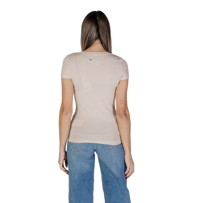 Guess - T-shirt con logo triangolo animalier - W5RI22J1314