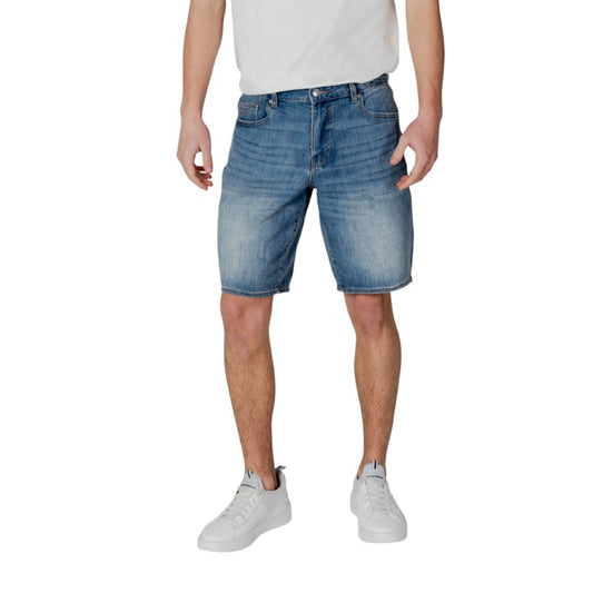 Armani Exchange - Shorts in denim di cotone con cuciture a contrasto - XM000073AF13331MB001