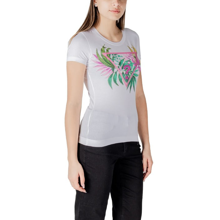 Guess - T-shirt vestibilità slim logo triangolo - W5GI07J1314