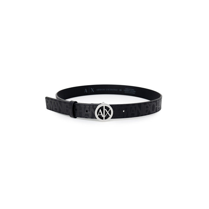 Armani Exchange - Eco-leather belt with round logo buckle - 941153CC75715655 / 941153CC75707320