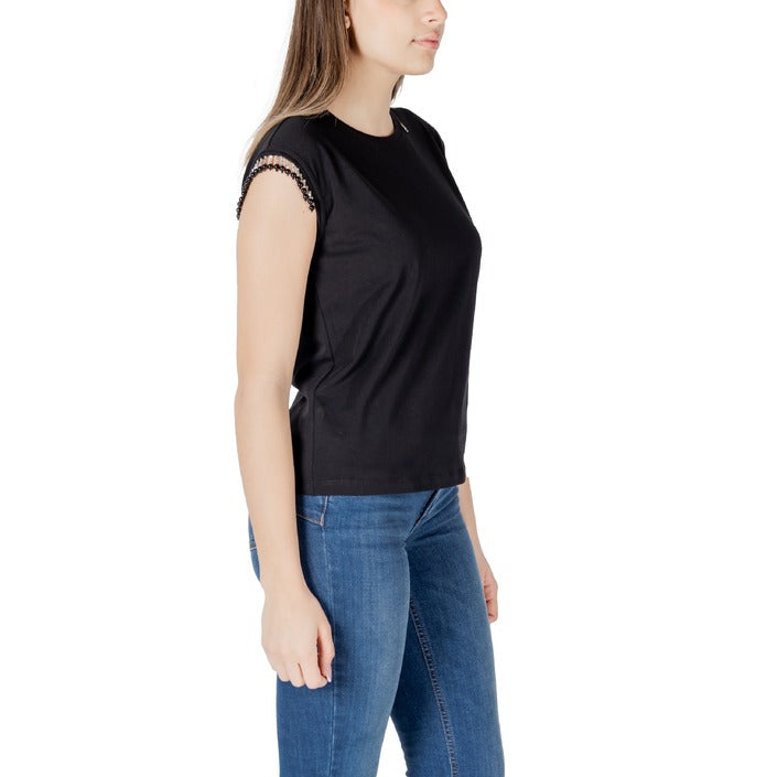 Liu Jo - T-shirt in jersey con perline - WA5158J500322222