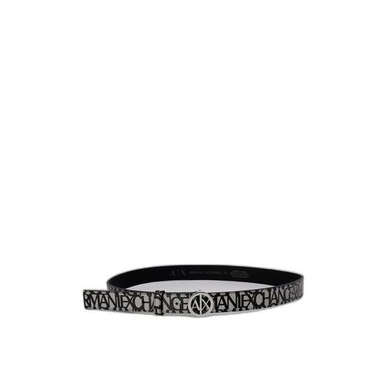 Armani Exchange - Eco-leather belt with round logo buckle - 941153CC75715655 / 941153CC75707320