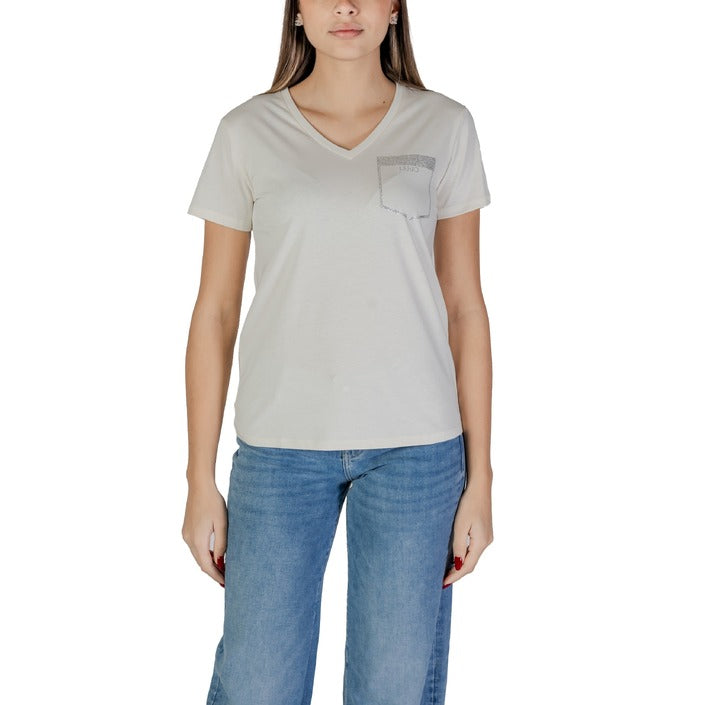 Liu Jo - T-shirt con strass - TA5172JS923M9278 / TA5172JS923M9129