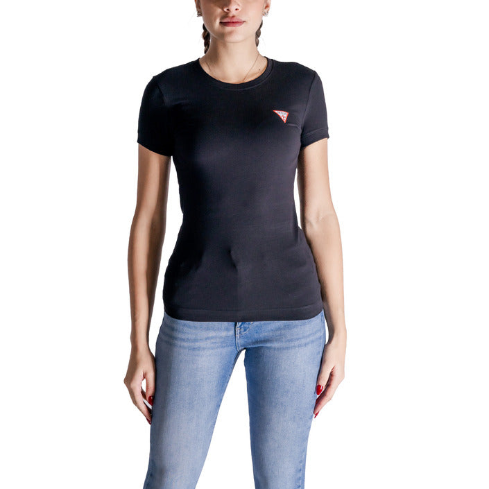 Guess - T-shirt stretch logo piccolo triangolo - W2YI44J1314