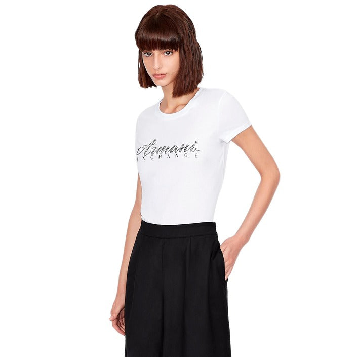 Armani Exchange - Slim fit T-shirt with rhinestone logo - 8NYT91YJG3Z1200