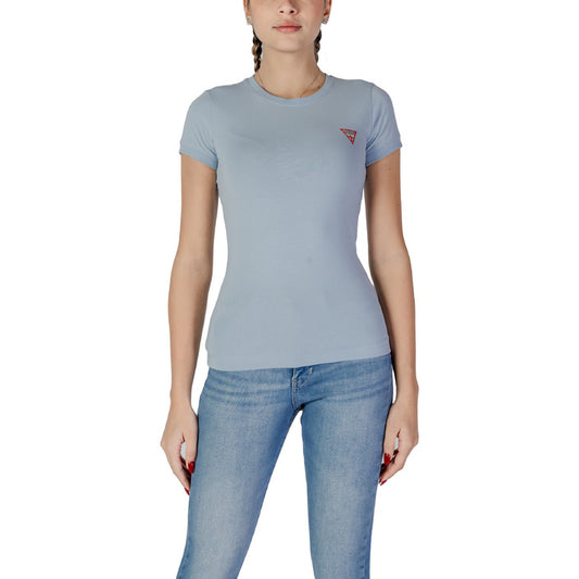 Guess - T-shirt stretch logo piccolo triangolo - W2YI44J1314