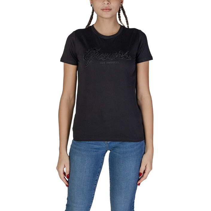 Guess - T-shirt con logo in pizzo - W5RI08K9RM1