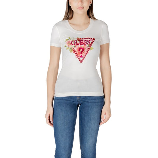 Guess - T-shirt logo triangolo floreale - W5GI10J1314