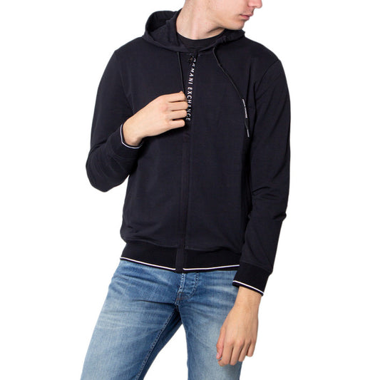 Armani Exchange - Felpa basic con cappuccio e zip in french terry stretch - 8NZM82ZJH3Z1200