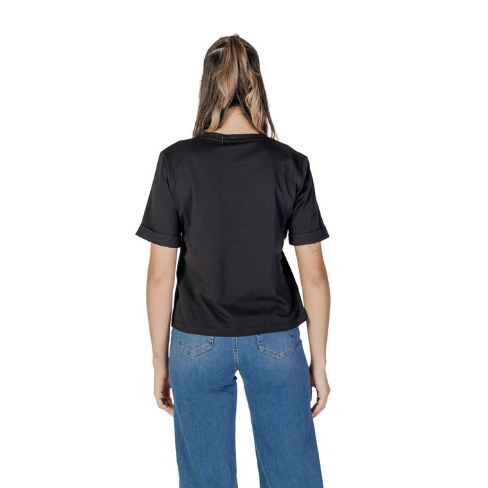 Liu Jo - T-shirt con logo e strass - TA5175JS923M9296