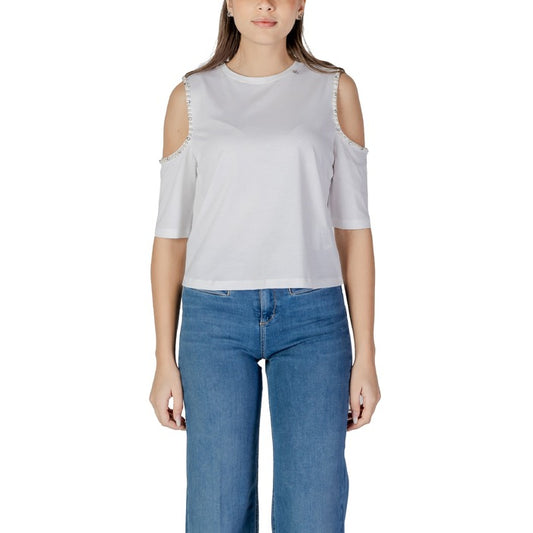 Liu Jo - T-shirt con perle e strass - WA5183JS92311110