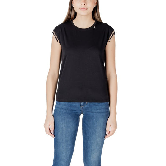 Liu Jo - T-shirt in jersey con perline - WA5158J500322222
