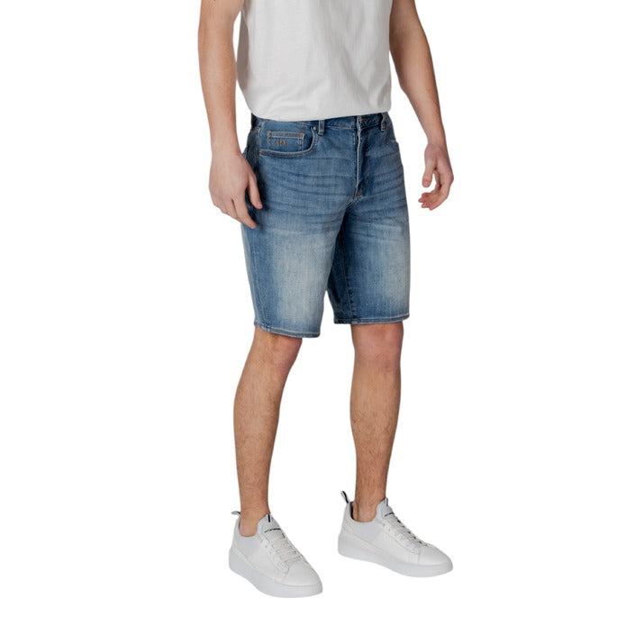 Armani Exchange - Shorts in denim di cotone con cuciture a contrasto - XM000073AF13331MB001