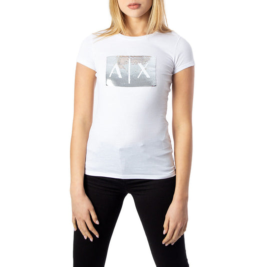 Armani Exchange - T-shirt slim fit con logo con strass - 8NYTDLYJ73Z6110 / 8NYTDLYJ73Z6231