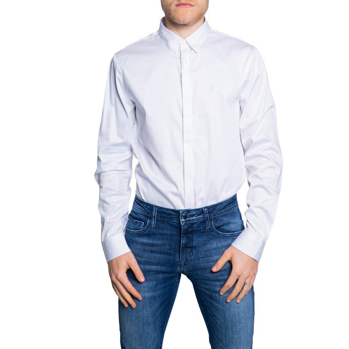 Armani Exchange - Camicia slim fit in satin stretch - 8NZCBDZN10Z0113 / 8NZCBDZN10Z1536