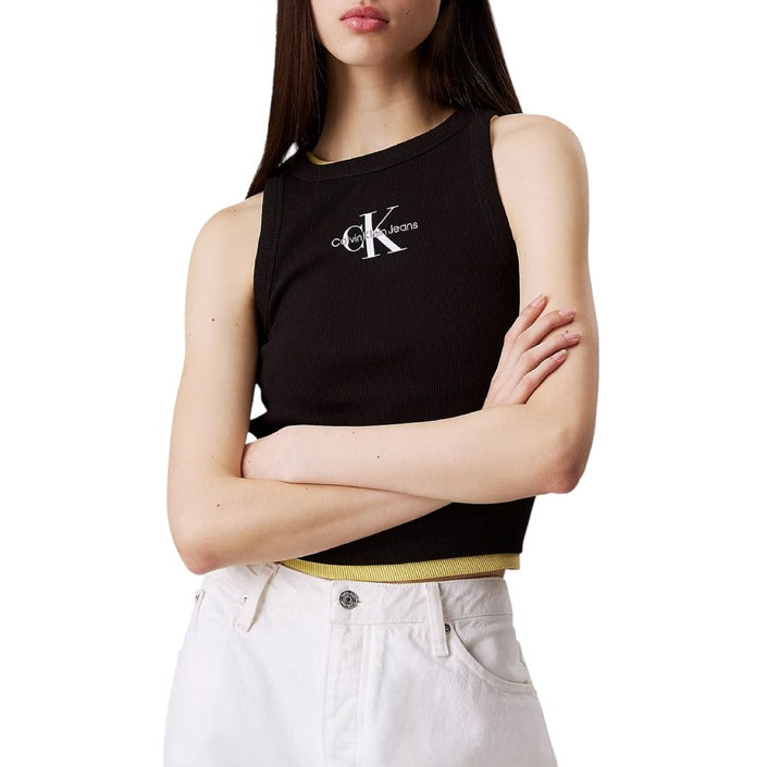 Calvin Klein Jeans - Canotta slim a costine con monogramma - J20J225301YAA / J20J225301BEH / J20J225301CDV / J20J225301LIN