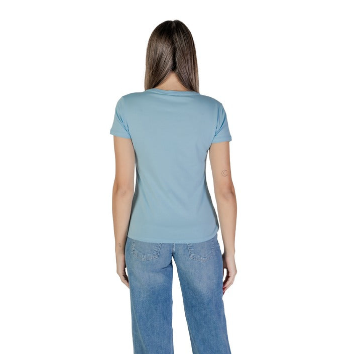 Liu Jo - T-shirt con logo e strass - TA5214JS003M9123