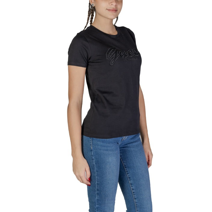 Guess - T-shirt con logo in pizzo - W5RI08K9RM1