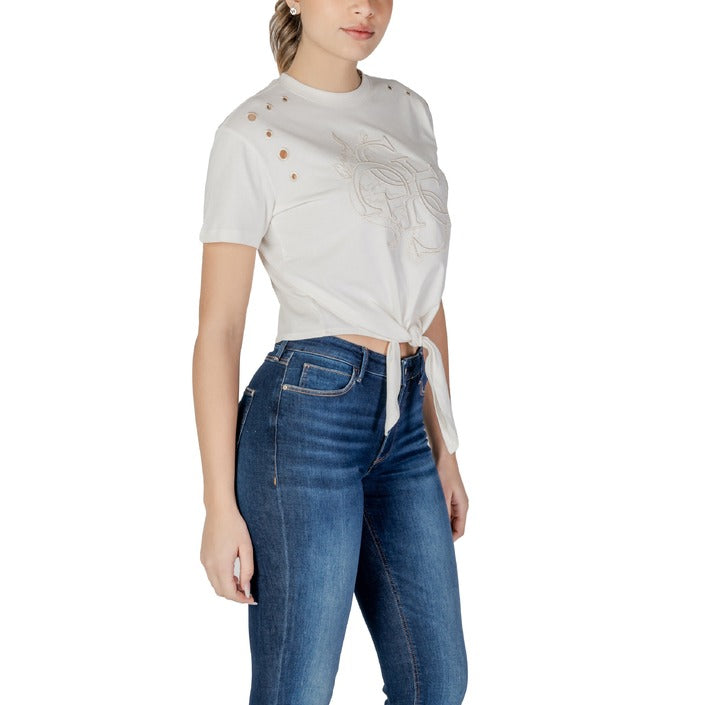 Guess - T-shirt boxy cropped con logo - W5GI18I3Z14