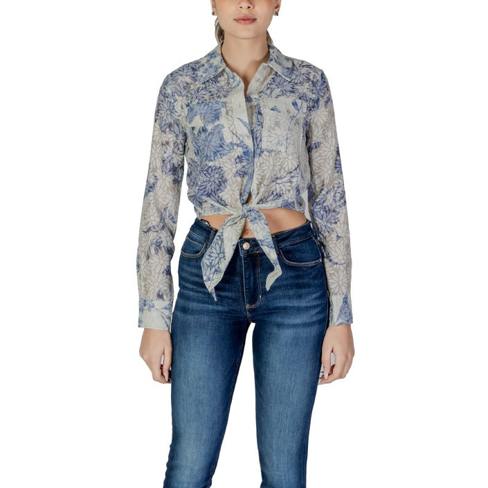 Guess - Camicia cropped vestibilità slim - W5GH03WH4K2