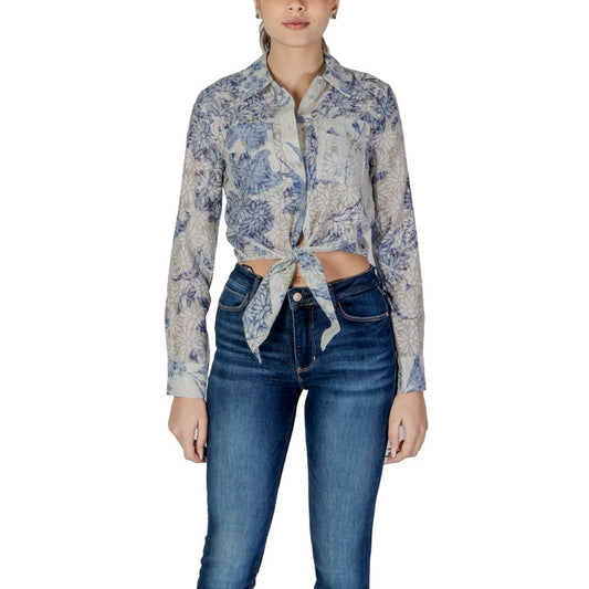 Guess - Camicia cropped vestibilità slim - W5GH03WH4K2