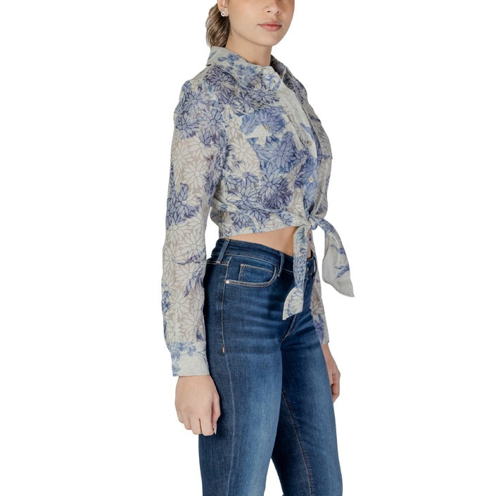 Guess - Camicia cropped vestibilità slim - W5GH03WH4K2