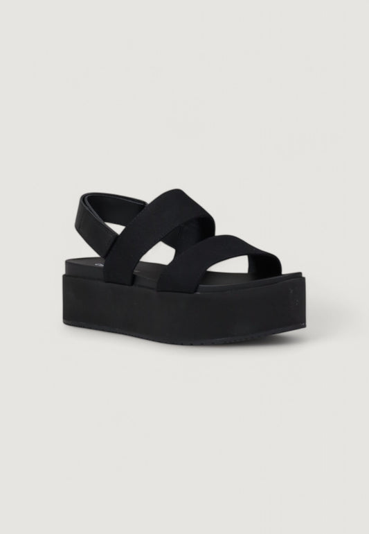 Calvin Klein Jeans - Sandali con zeppa con plateau in tela - YW0YW017880GJ